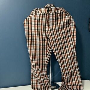 Men's Plaid Check Dress Pants - Brown & Black